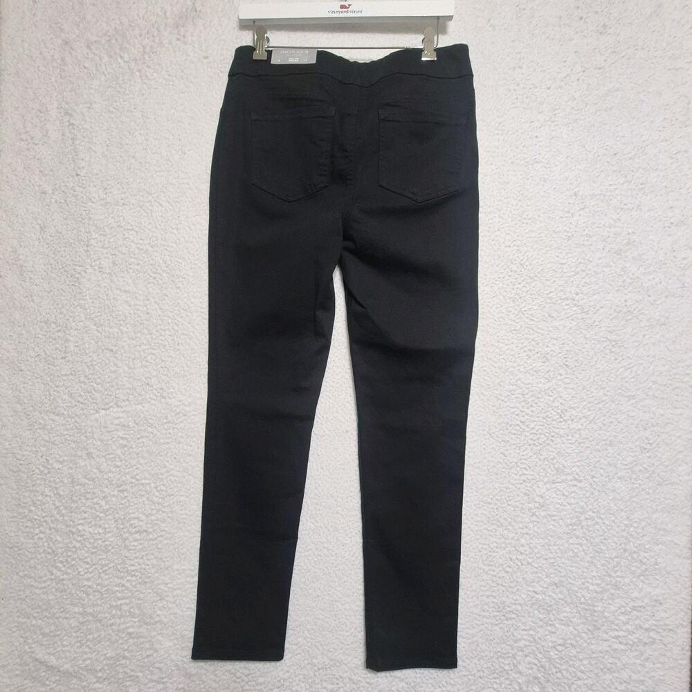 Chico's Denim Pull-on Jegging Women 1 (U.S. 8) Black Jeans Slimming Flattering - Picture 3 of 11